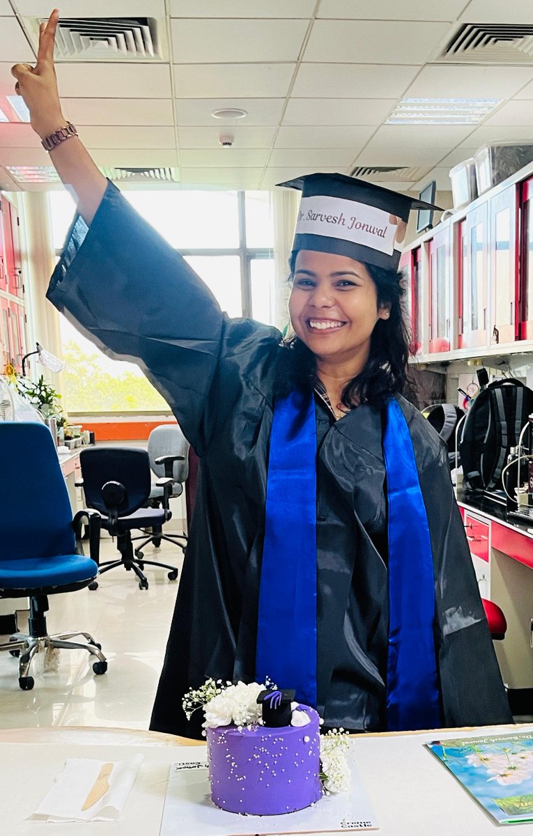 "Congrats to Dr. Sarvesh Jonwal for brilliantly defending her PhD on ‘MAP Kinases doing some gadbad-shadbad with Photosynthesis’! 🌱👏 Big thanks to Prof. Sreelakshmi for the viva-voce and Dr. Vipin Hallan for examining. Proud moment!"