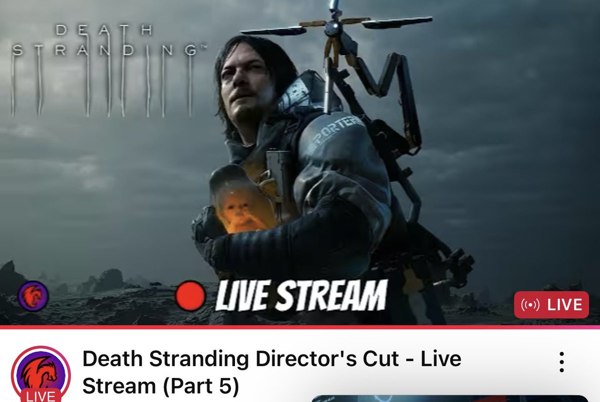 Death Stranding Director's Cut - Live Stream (Part 5) youtube.com/live/Ad2qH8tVe… via <a href="/YouTube/">YouTube</a> Come and join the “fun” 🙏🏻
<a href="/Lord_Emrys1/">Lord Emrys</a> first play through of #DeathStranding <a href="/YouTube/">YouTube</a> <a href="/YouTubeCreators/">YouTube Creators</a> #welsh #gamer #SamPorterBridges #fragile #bridges