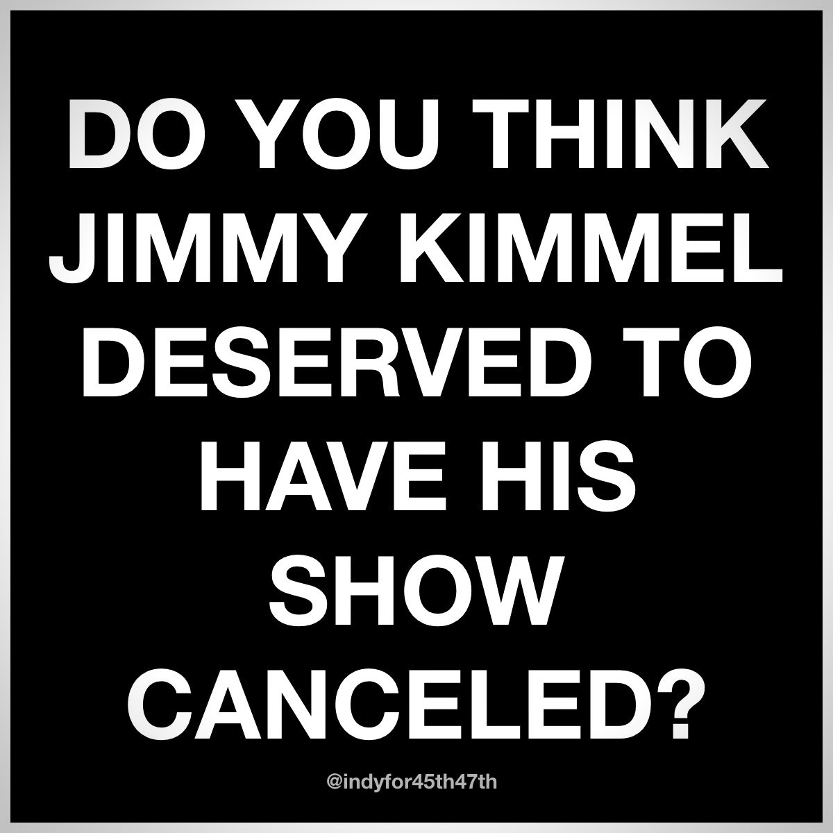 indyfor45th47th's tweet image. Yes or No?