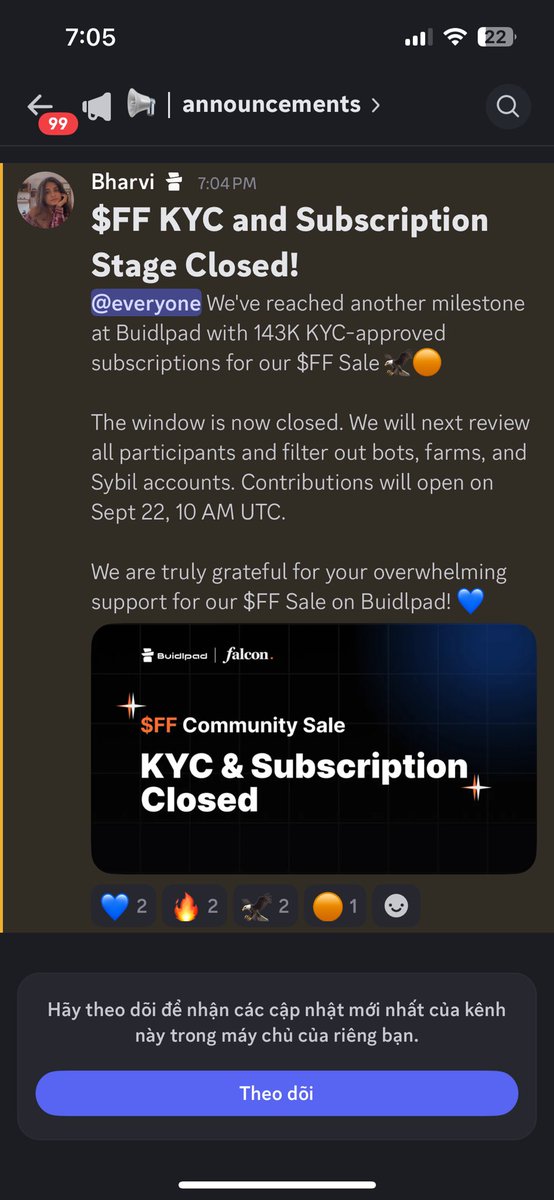 blockholmes's tweet image. The subscription has closed. Now we move to review phase to remove all bot. Next we can have contribute phase
Lfgg!!
Great work team @buidlpad 
@FalconStable $FF will be the bigger project because they have backer by @worldlibertyfi