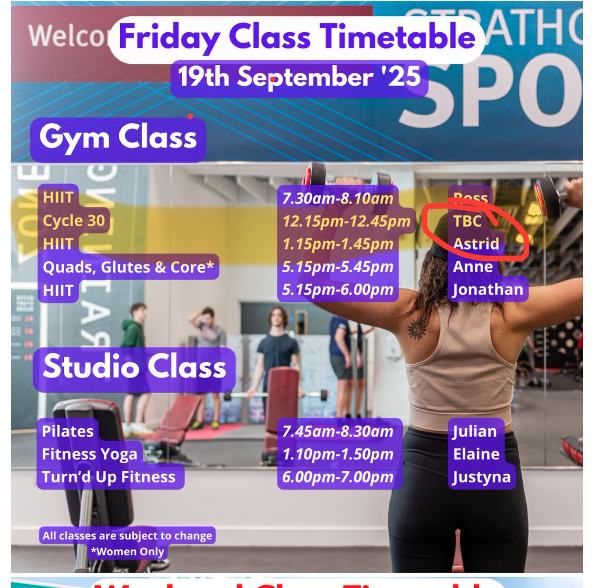 If the instructor is a no-show do we all get a £5 credit for turning up? (asking for a friend 🫣) ⁦<a href="/StrathSport/">Strathclyde Sport</a>⁩