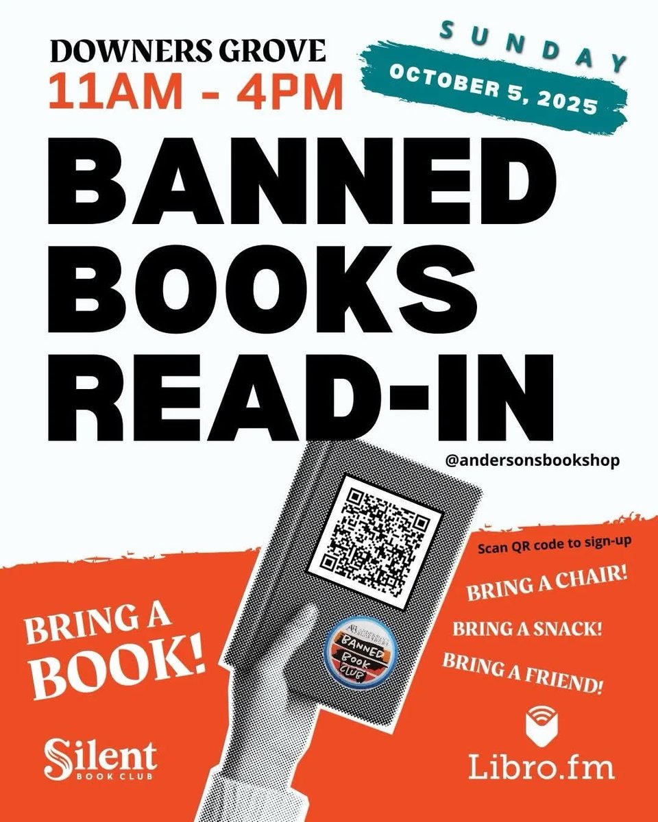 Banned Book week is coming up &amp; y'all know I'm planning an event to celebrate our right to read whatever we want. If you are in the Chicago area, I hope you can join! Bring a friend (maybe Namjoon?) I want to clog Main St w/ readers reading freely.

RSVP: forms.gle/hKzeJ5XWz9EGS9…