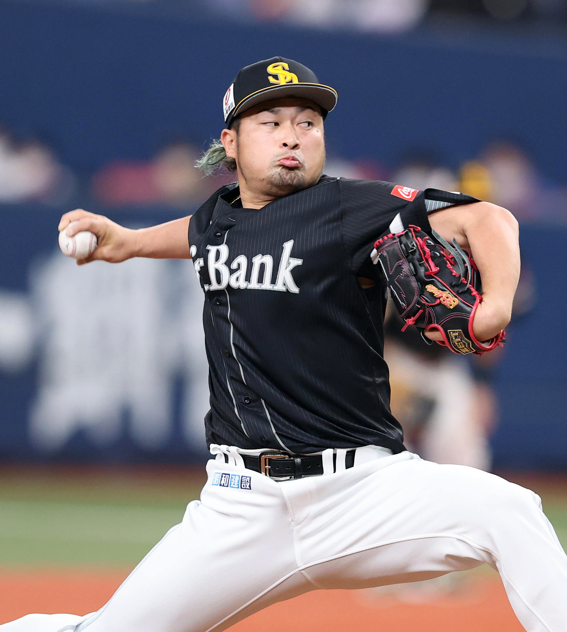 本革★プロ野球選手仕様★手袋★ソフトバンクホークス 福岡ソフトバンクホークス #51 上林 誠知（うえばやし せいじ