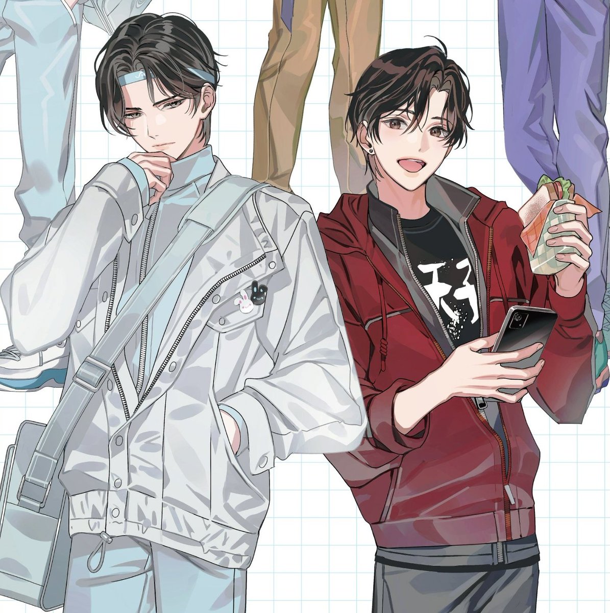 wangxiangallery's tweet image. MODERN WANGXIAN ILLUSTRATIONS WITH LONG HAIR AND SHORT HAIR