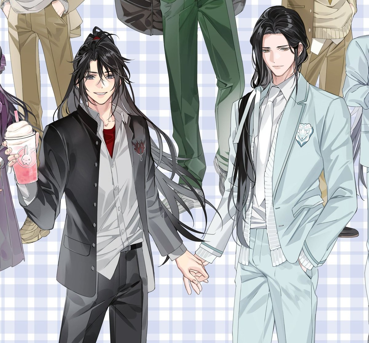 wangxiangallery's tweet image. MODERN WANGXIAN ILLUSTRATIONS WITH LONG HAIR AND SHORT HAIR