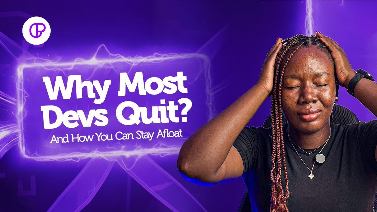 Tomorrow I’m publishing “Why New Developers Quit — and How to Stay Afloat in Tech &amp; Web3” on YouTube.

Real, practical steps to keep you in the game long enough to win and—controversial but true—when quitting is the smarter move.

Subscribe to get the alerted when the video