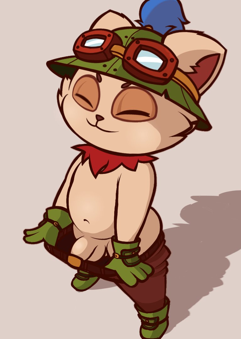 Teemo cooling down the lower parts on these hot days uwu