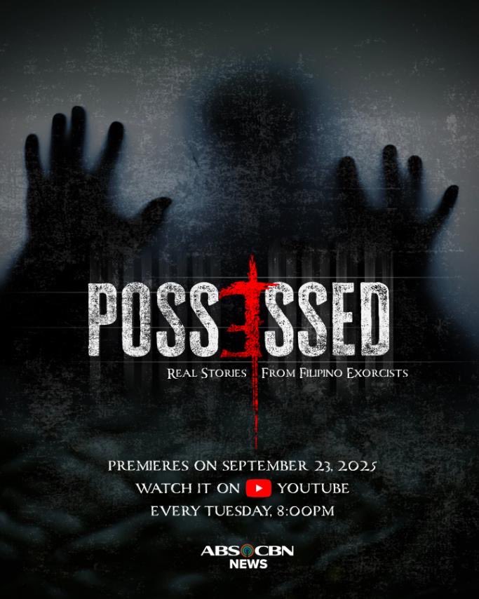 Samahan si John Arcilla sa pagtalakay sa mga tunay na kwento ng mga Pinoy Catholic exorcists. Panoorin ‘yan sa digital series na “Possessed” simula Martes, Setyembre 23, 2025 sa ABS-CBN News YouTube Channel.