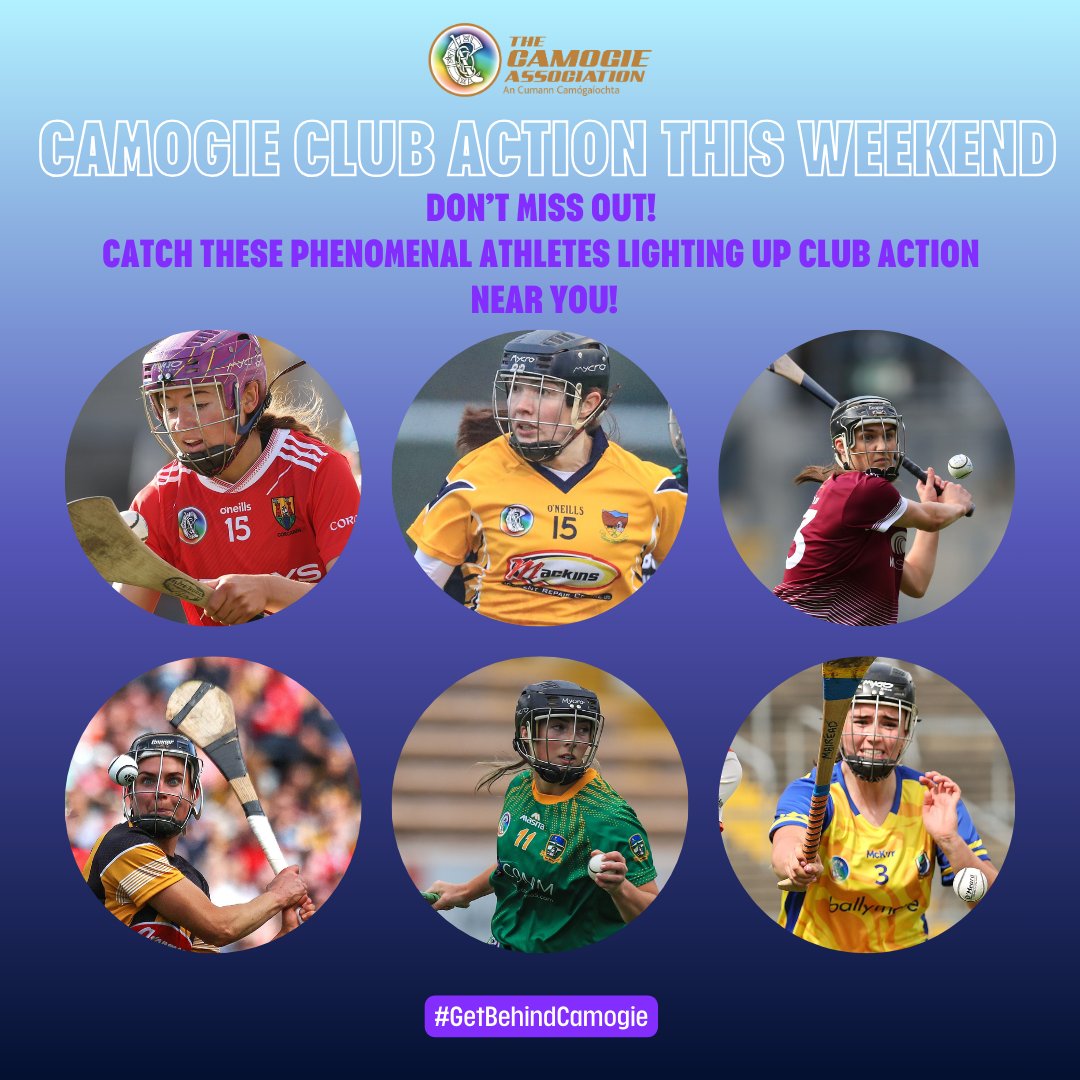🔥This weekend's club battles are here!

Camogie clubs nationwide are set for big clashes in this weekend's senior championship fixtures.

Find your county's fixtures and back your club all the way! 💪
🔗camogie.ie/news/camogie-c…

#GetBehindCamogie