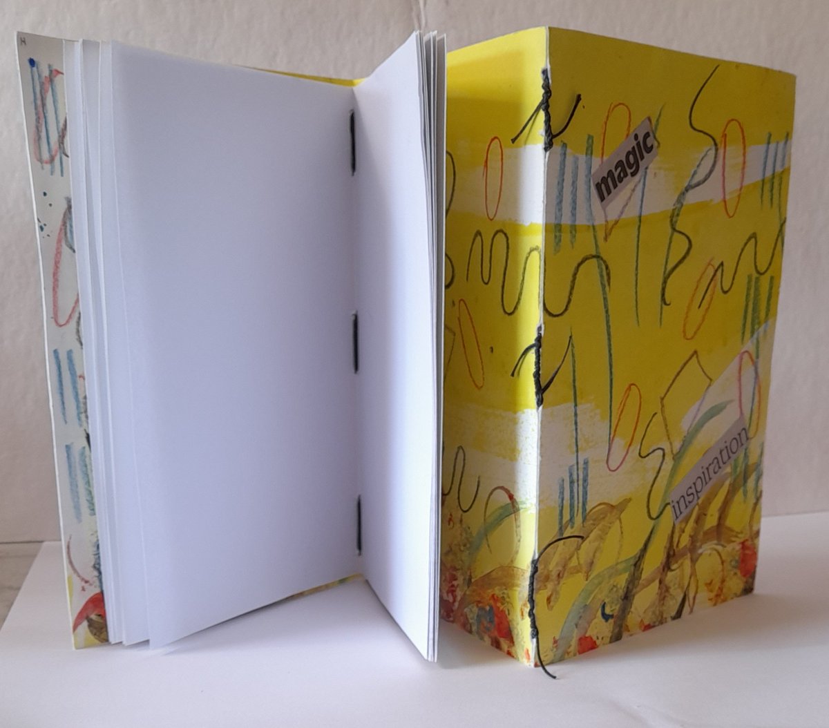 zyarts's tweet image. Dos-a-Dos tacket bookwork with hand painted cover #bookwork