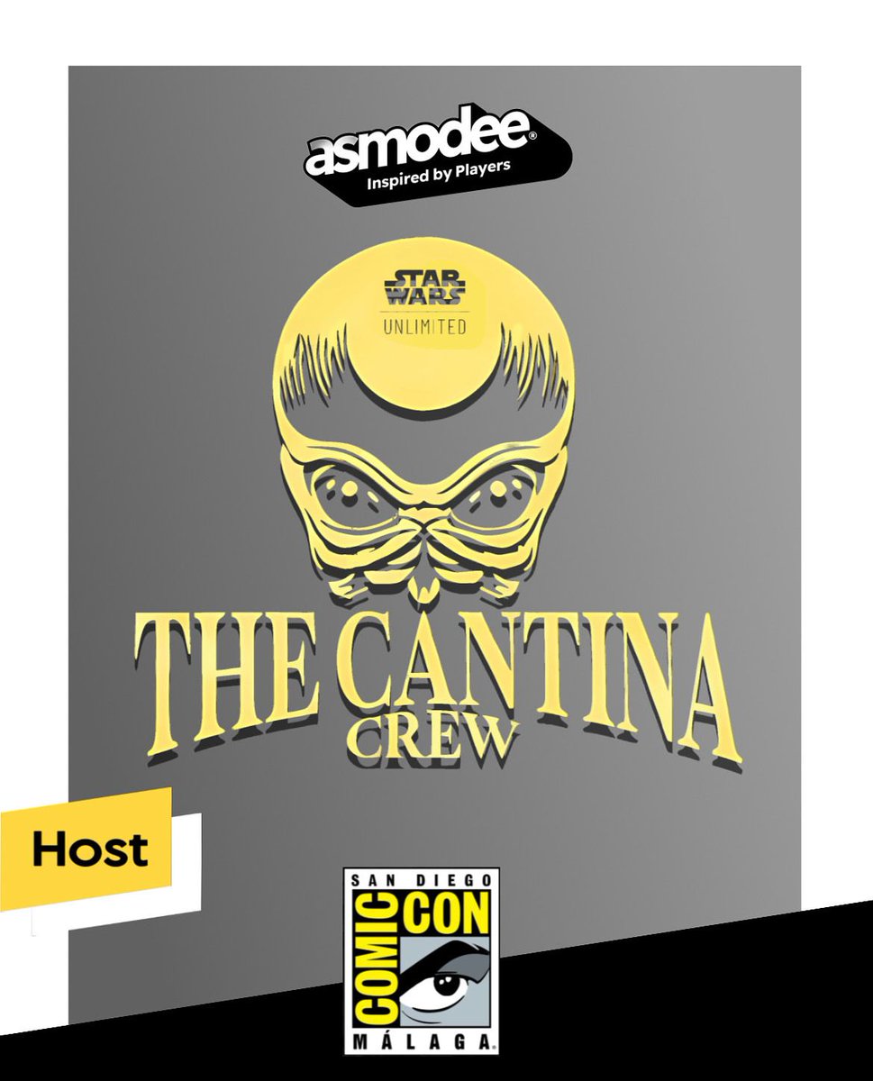 The Cantina Crew (@cantinacrewswu) on Twitter photo The Cantina Crew estará el sábado 27 de septiembre en la Comic Con de Málaga, en el stand de Asmodee en Ludic Plaza, cargados de planes galácticos. 
Ya en estos días os daremos más información. The Cantina Crew estará el sábado 27 de septiembre en la Comic Con de Málaga, en el stand de Asmodee en Ludic Plaza, cargados de planes galácticos. 
Ya en estos días os daremos más información.