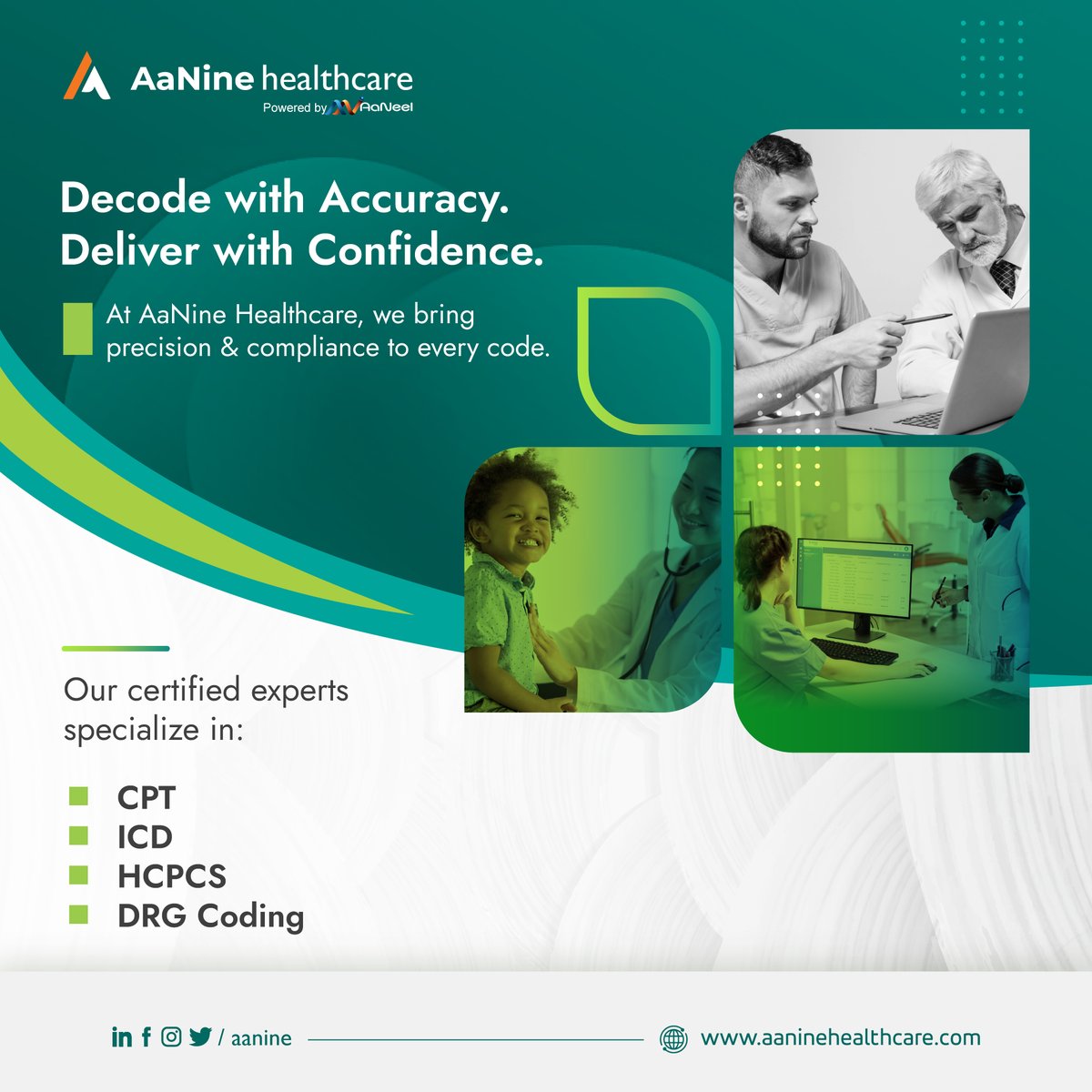 Aanine_Health's tweet image. At AaNine Healthcare, we transform complex medical records into clear, accurate codes that fuel revenue growth.
🔗 aaninehealthcare.com/medical-coding
#MedicalCoding #HealthcareSolutions #AccurateCoding #MedicalBilling #CodingExcellence #RCMSolutions #HealthcareCompliance #AanineHealth