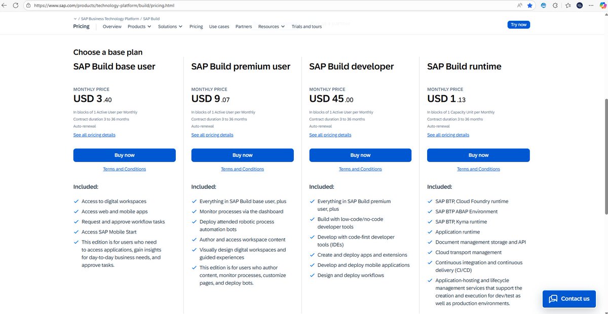 b1abuilder's tweet image. I have excellent news for all SAP Builders around the world.

1) Everyone should already know that SAP Build has a new, much simpler and more powerful commercial model.
2) You can subscribe quickly and easily from the SAP Store.
3) In my case, SAP sends me the tax-deductible…