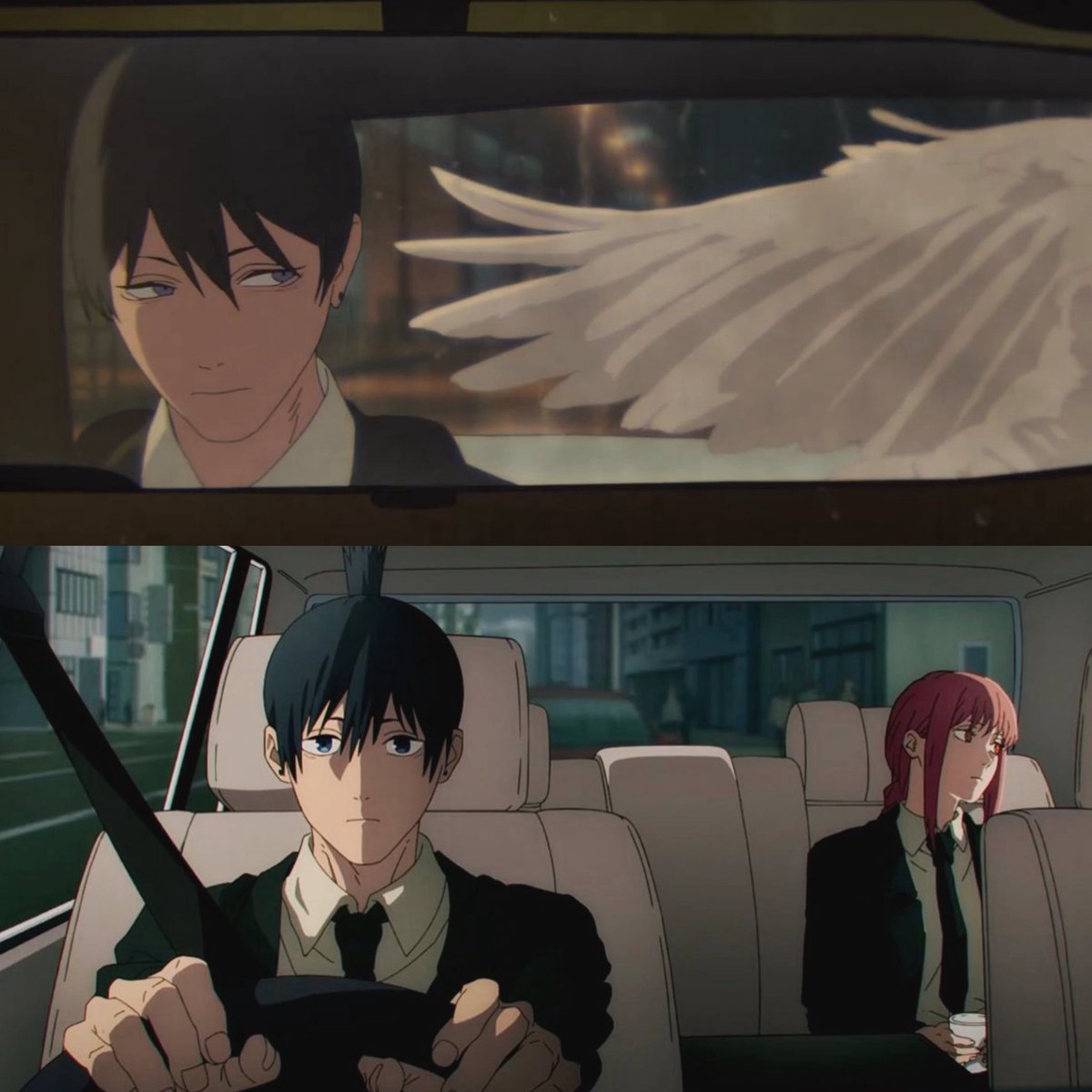 softboyaki's tweet image. ik aki was gay for angel bc that twink DISTRACTED him from driving. look at him with angel vs a woman. gayass