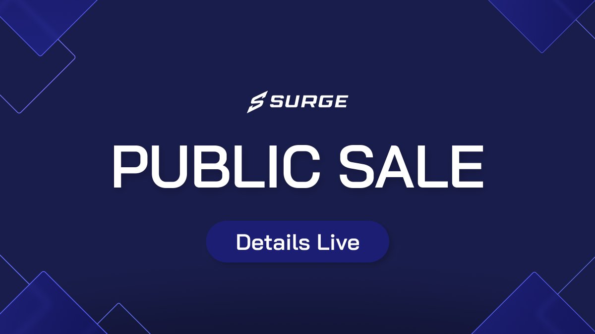 SurgeCardano's tweet image. We&apos;re excited to announce our public sale is launching this coming Tuesday, September 23rd at 14:00 UTC 🔥

67% of all SURGE tokens are available.

Link: 📃 medium.com/@surgecardano/…
