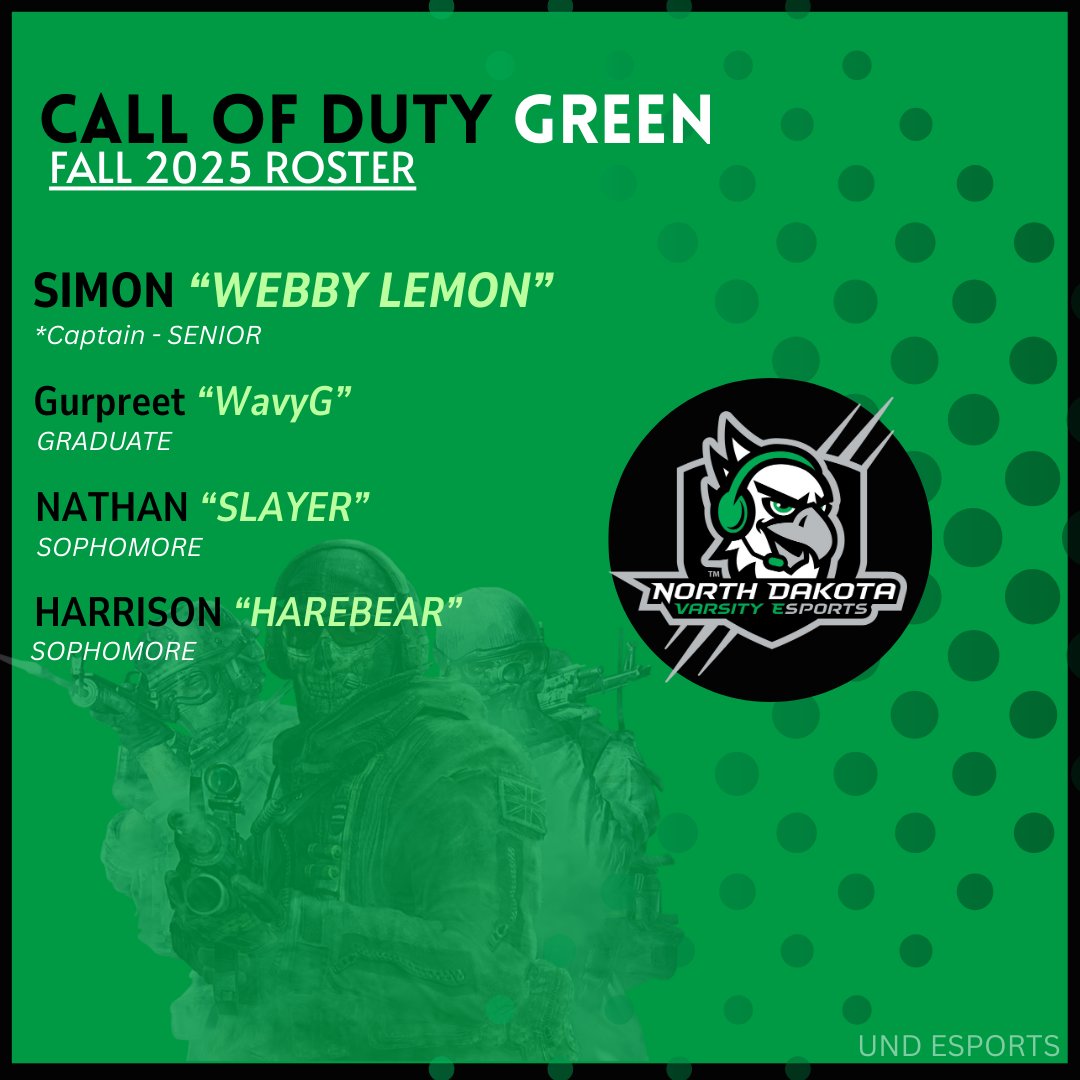 Last but certainly not least, we have our Overwatch and CoD rosters for the semester! 💪 

What game are you most excited for this year? 🤔