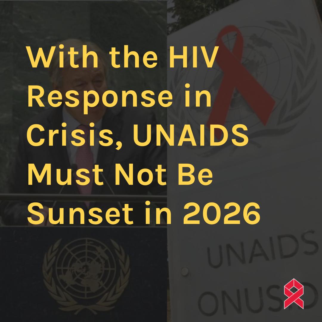 🚨 The HIV response is in crisis. Funding cuts, rising infections &amp; deaths—and now the UN SG plans to sunset <a href="/UNAIDS/">UNAIDS Global</a> in 2026.
We say NO. This is a betrayal of the 2030 goal to #EndAIDS.
✍️ Sign on: forms.gle/B5WpU5ar6o144Q…
Read our statement: unaidspcbngo.org/news/with-the-…
#SaveUNAIDS