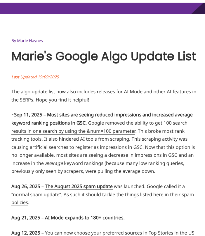 Marie Haynes tweet media