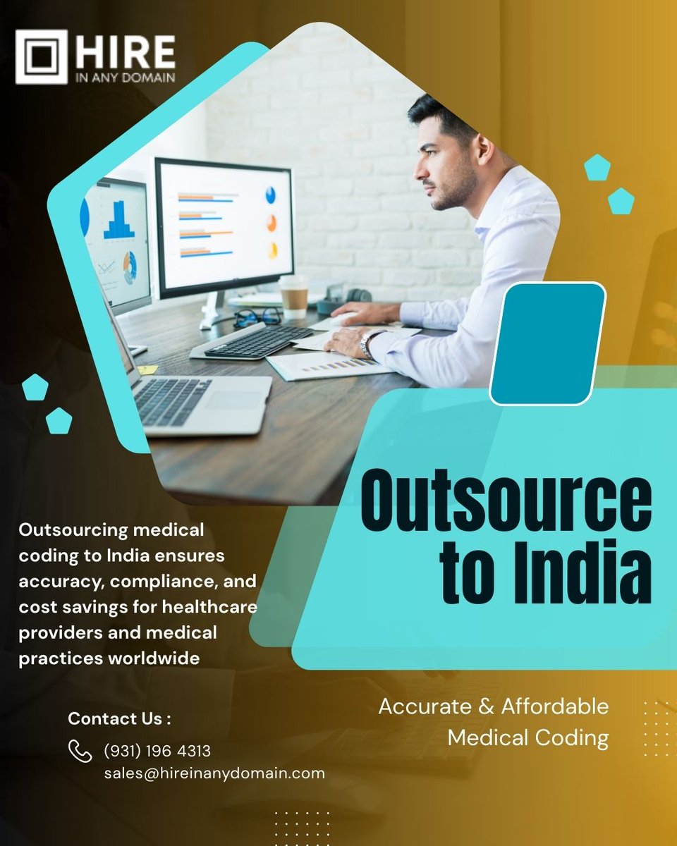 hireinanydomain's tweet image. ⚕️Cut costs & improve accuracy by Outsourcing Medical Coding to India.
📩 sales@hireinanydomain.com | 🌐 hireinanydomain.com
Visit: hireinanydomain.com/hire-virtual-m…
#MedicalCodingIndia #OutsourceMedicalCoding #HealthcareOutsourcing #MedicalBillingIndia #HireMedicalCoders