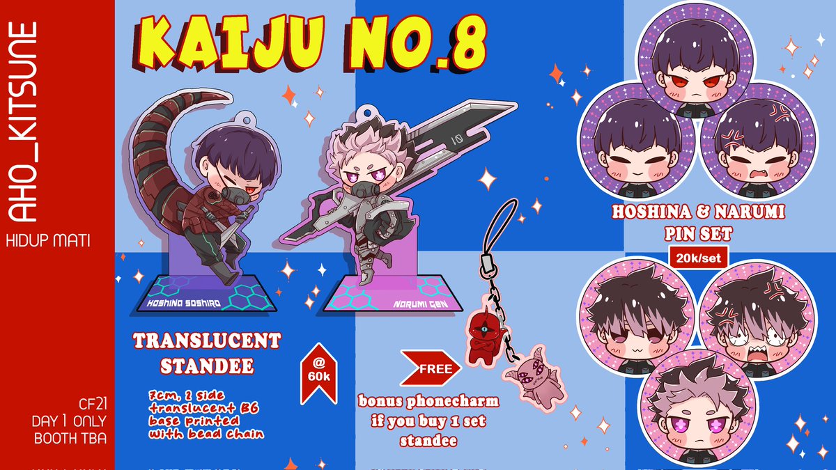 Like and share appreciated 🙏

#CF21 #comifuro21 #cf21catalogue  (day 1 only)   PO open

📎 pick up: bit.ly/pickupcf21ahok…
📎 mail order: bit.ly/mailorderCF21a…
🗓️ Po until 30 sept &amp; 31 oct 
🌸 wind breaker , The summer hikaru dead TSHD , kaiju no 8 , dedek bocil

Thank you 😘