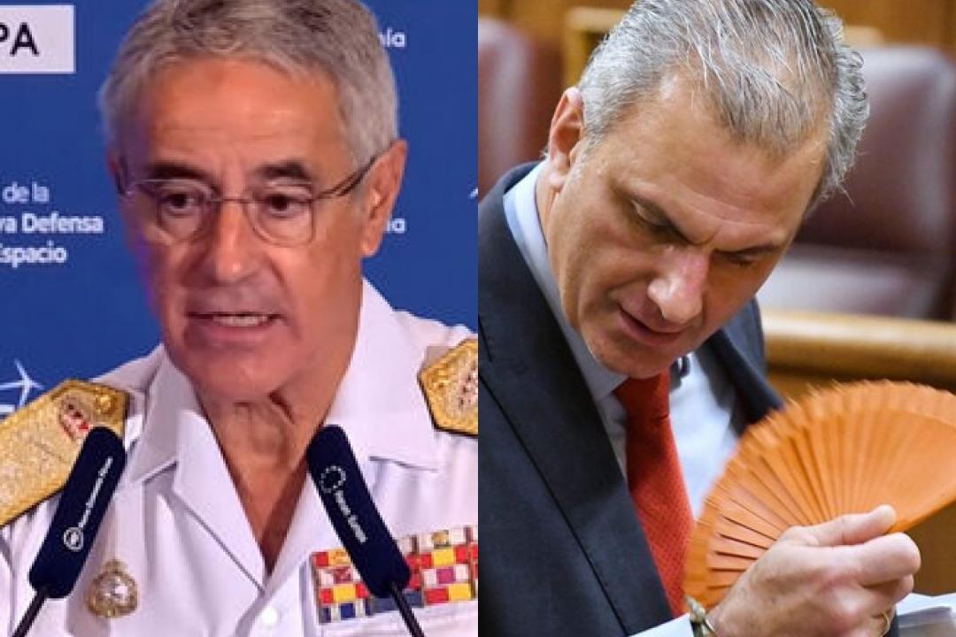 "En el tema de migración yo voy a ser muy claro... porque es un mandato que dice la ley del mar. La Armada si se encuentra un cayuco en la mar, su principal misión es salvar a la gente, si está en peligro".

Antonio Piñeiro
Jefe del EM de la Armada
Al ultra Smith de #VOX
Gracias.