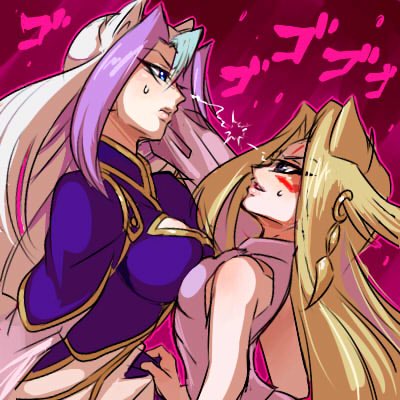 「(女体化です) これも多分放送終盤くらいに描いたやつ?カイトを巡るキャットファイ」|ななめ🎙🌱🌱🌱🌱🌱🌱🌱のイラスト