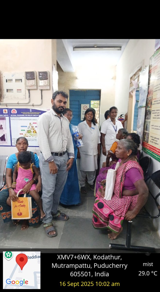 NTEP activity, CXR camp at PHC -Thirukkanur under subcenter kodathur on 16.9.25. totally 109 patient benefited