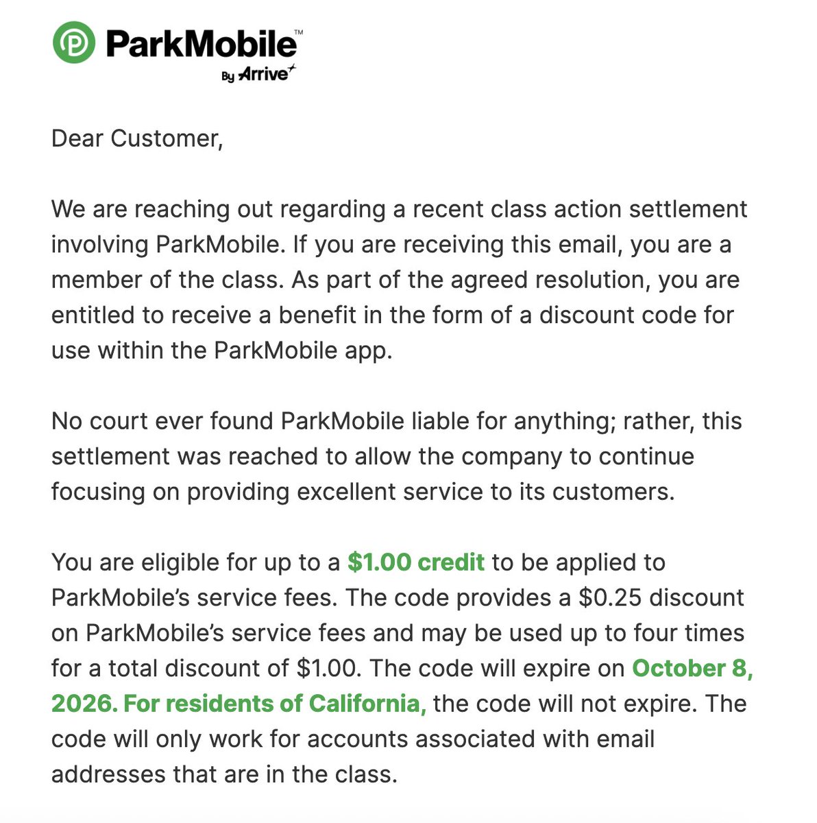 Can't wait to use my $0.25 discount on service fees! Thanks for stewarding my data <a href="/Parkmobile/">ParkMobile (USA)</a> 🥰😘