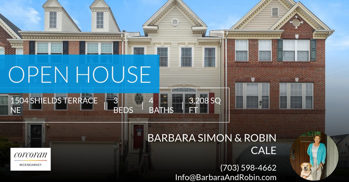 This listing won't last! Take a look before it's gone. Feel free to ask any questions or give me a call at (703) 598-4662 📱! Open house: September 20th at 12:00 PM.

Barbara Simon &amp;
Robin Cale homeforsale.at/1504_SHIELDS_T…