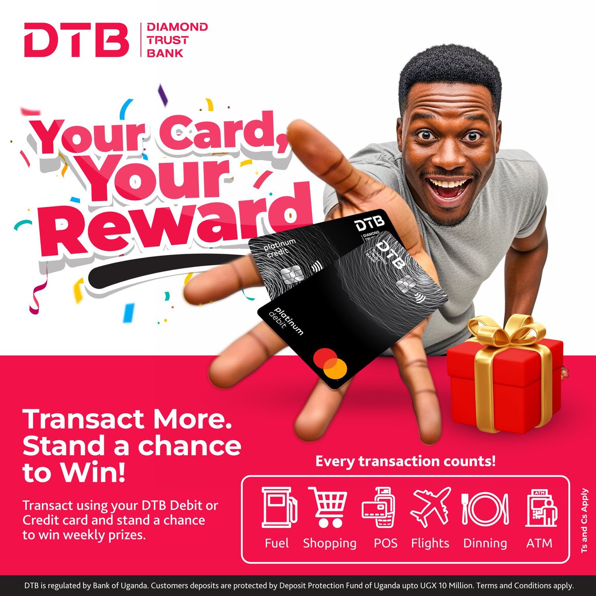 Use <a href="/dtb_uganda/">DTB Uganda</a> card and stand a chance to win weekly prizes