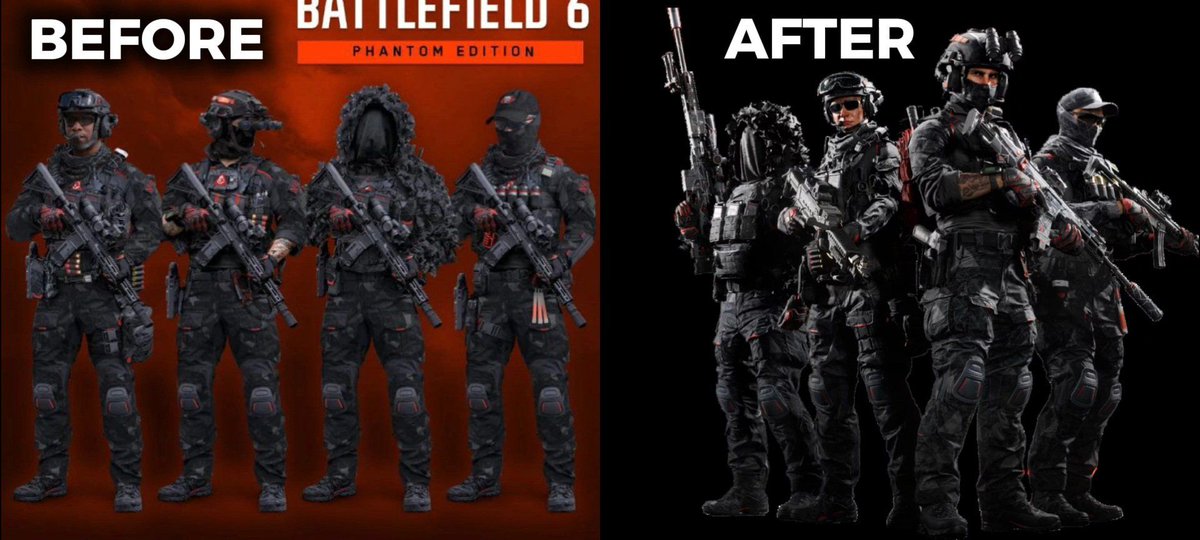SpecimenXAlien's tweet image. It&apos;s interesting that after Call of Duty redesigned the characters in the highest edition - BF6 did the same..😢🙄🤔

*BF6 picture leak : Thanks for BrandoUndergroundGaming 🫡

#BlackOps7 #Battlefield6 #VaultEdition #PhantomEdition  #redesigned #skins #skin #PCGamer