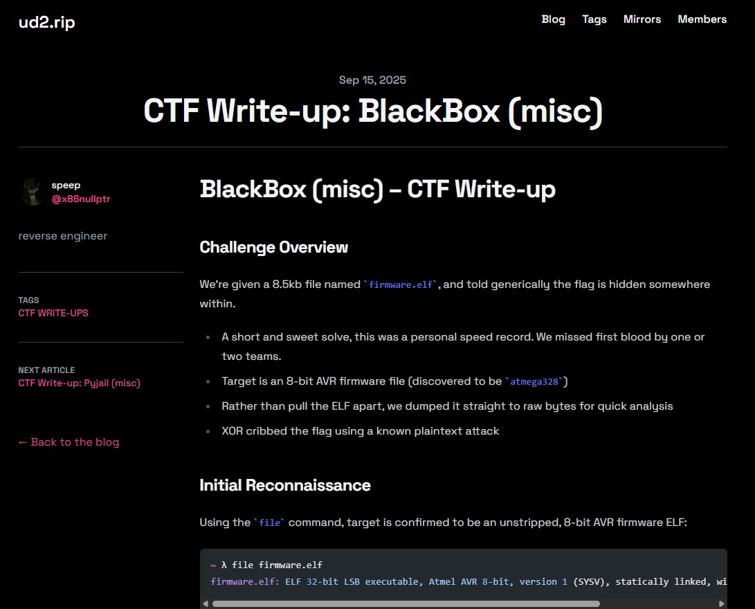 blackbox, by <a href="/x86nullptr/">speep</a> 

out now on da zine [ud2] [dot] [rip]