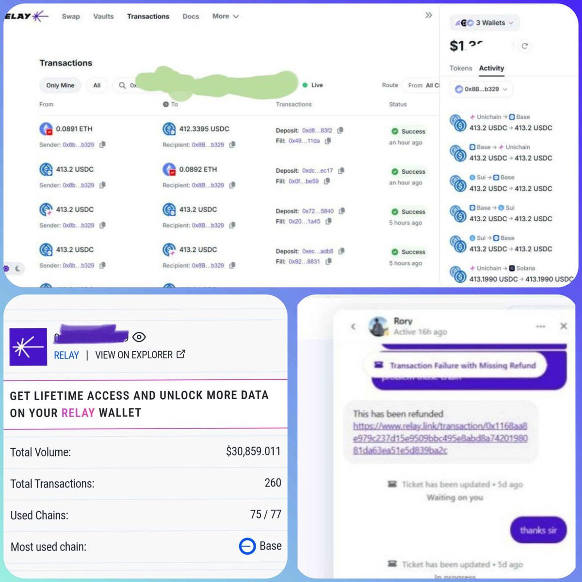ArminRume's tweet photo. My Epic 75-Chain Journey: An Honest Review of @RelayProtocol  💜

I just completed a massive personal challenge: bridging across 75 of the 77 available chains on Relay! It was an incredible deep dive into the multi-chain world, and I’m here to share my honest experience. 🧵👇

For the vast majority of the 75 chains, the experience was flawless. ✅
⚡️ Fast & Smooth: Transactions were incredibly quick.
🔒 Safe & Secure: Felt secure with every bridge.
💸 Zero Price Impact: Most swaps had minimal to no price impact, which is a huge win.

Relay truly stands out from other platforms by providing a top-tier, reliable service on most major routes.

Speaking of challenges, a crucial moment showed me the true value of Relay. My funds got stuck while bridging from Hychain to Base chain. I immediately contacted Relay support, and they quickly investigated and provided a full refund! This level of quick, honest service is what truly makes them the best.

During my journey, I noticed a few areas for improvement:

Liquidity: Some emerging chains have low liquidity, leading to higher price impact.

One-Way Bridges: Found chains like 'Soon' where I could send funds, but couldn't bridge them back.

My suggestion: It would be amazing if all supported chains had a two-way bridge functionality for a complete user experience.

💠Despite these minor hurdles, my conclusion is clear: @RelayProtocol  is the best and most comprehensive bridge out there. Thank you for the amazing platform !!💜
@warengonzaga @lwcrypto34