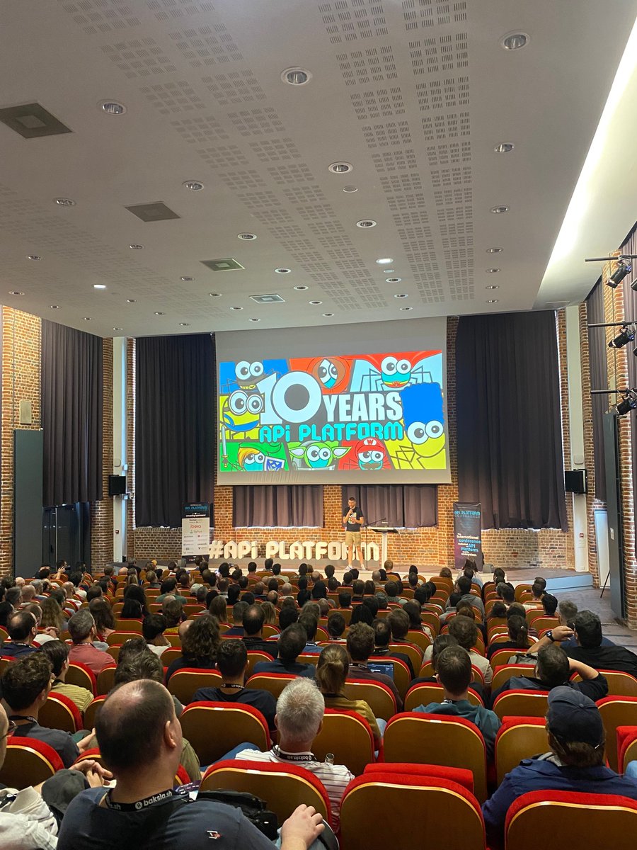 symfony's tweet image. Huge thanks to @ApiPlatform for an amazing conference and congratulations on your 10th anniversary 🎉
It was a pleasure celebrating this milestone with the community — and kudos to @fabpot and @nicolasgrekas for their great talks! 🙌
#APIPlatformCon