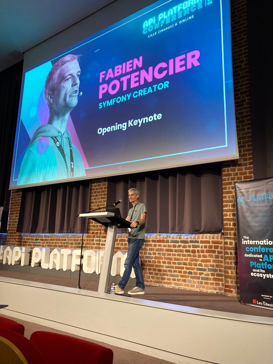 symfony's tweet image. Huge thanks to @ApiPlatform for an amazing conference and congratulations on your 10th anniversary 🎉
It was a pleasure celebrating this milestone with the community — and kudos to @fabpot and @nicolasgrekas for their great talks! 🙌
#APIPlatformCon