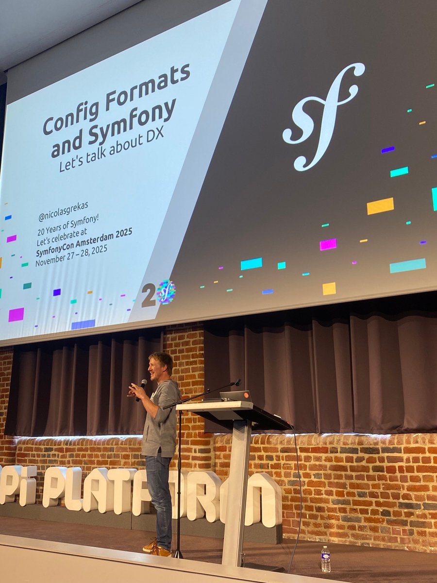 symfony's tweet image. Huge thanks to @ApiPlatform for an amazing conference and congratulations on your 10th anniversary 🎉
It was a pleasure celebrating this milestone with the community — and kudos to @fabpot and @nicolasgrekas for their great talks! 🙌
#APIPlatformCon