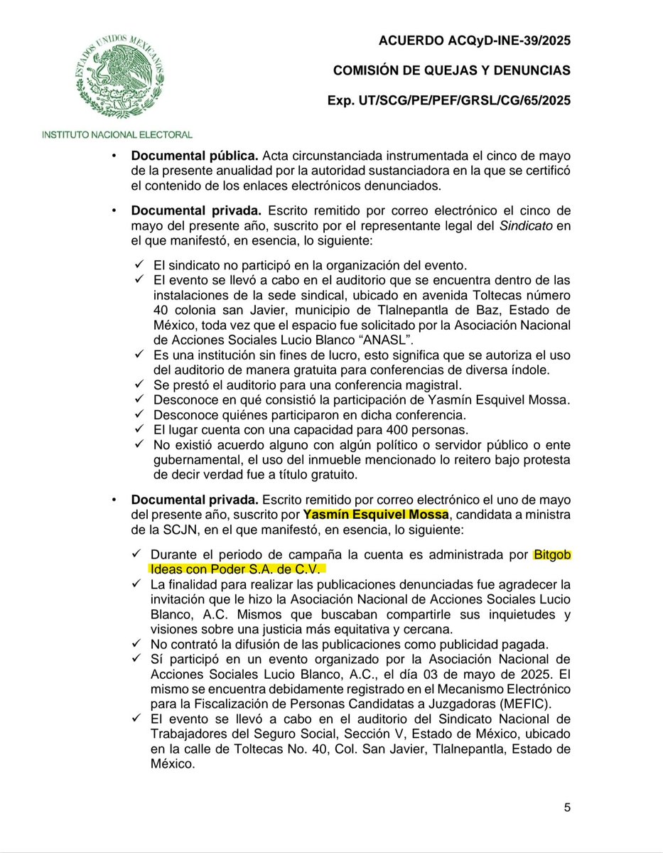 Al revisar, descubrí que el presidente de BITGOB era Francisco Javier Serrano González, quien a través de su empresa ha llevado las redes sociales de otros personajes polémicos, como <a href="/YasminEsquivel_/">Yasmín Esquivel Mossa</a>, que incluso aparece en un expediente por una queja ante el <a href="/TEPJF_informa/">TEPJF</a>