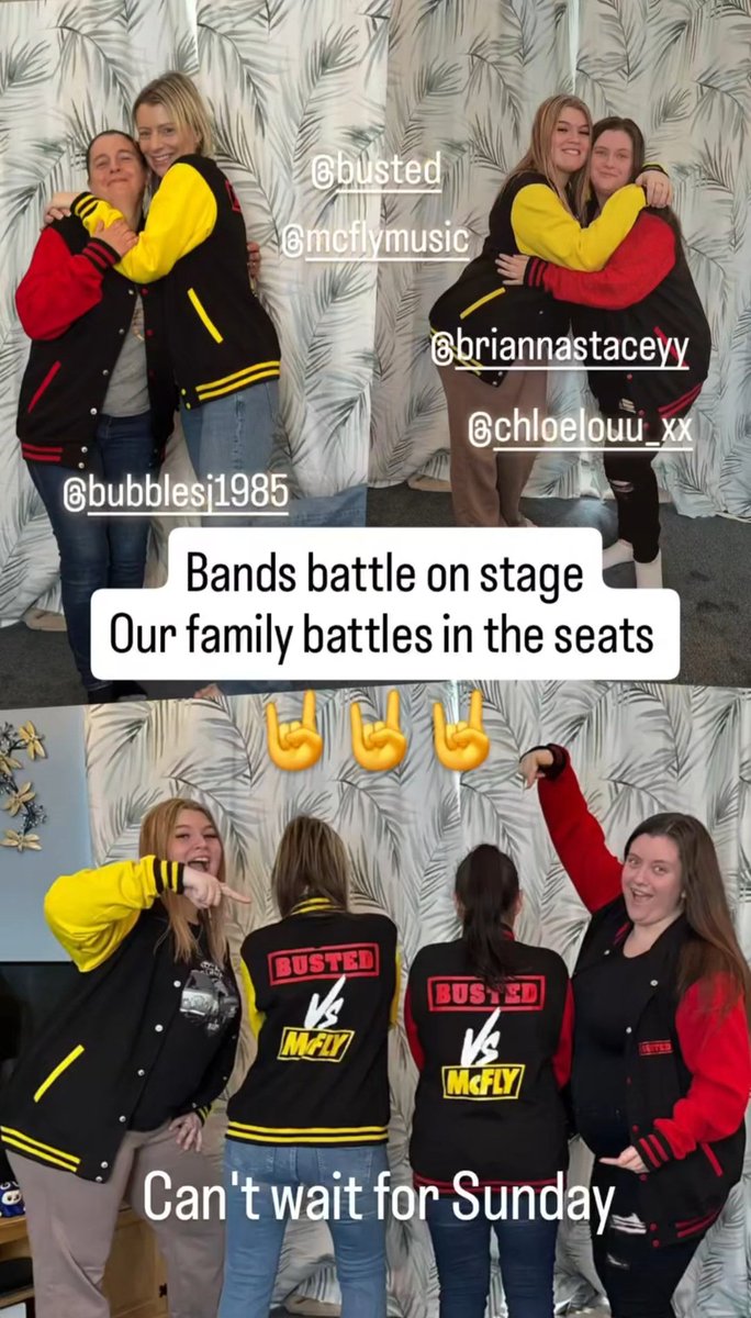 ddartnall's tweet photo. We are ready for the o2 on Sunday Lets go @Busted @mcflymusic 🤩😍 #teambusted @JamesBourne @CharlieSimpson @mattjwillis @DougiePoynter @TomFletcher @itsDannyJones @mcflyharry 🤘🤘🤘 https://t.co/bYUxLdaBiF