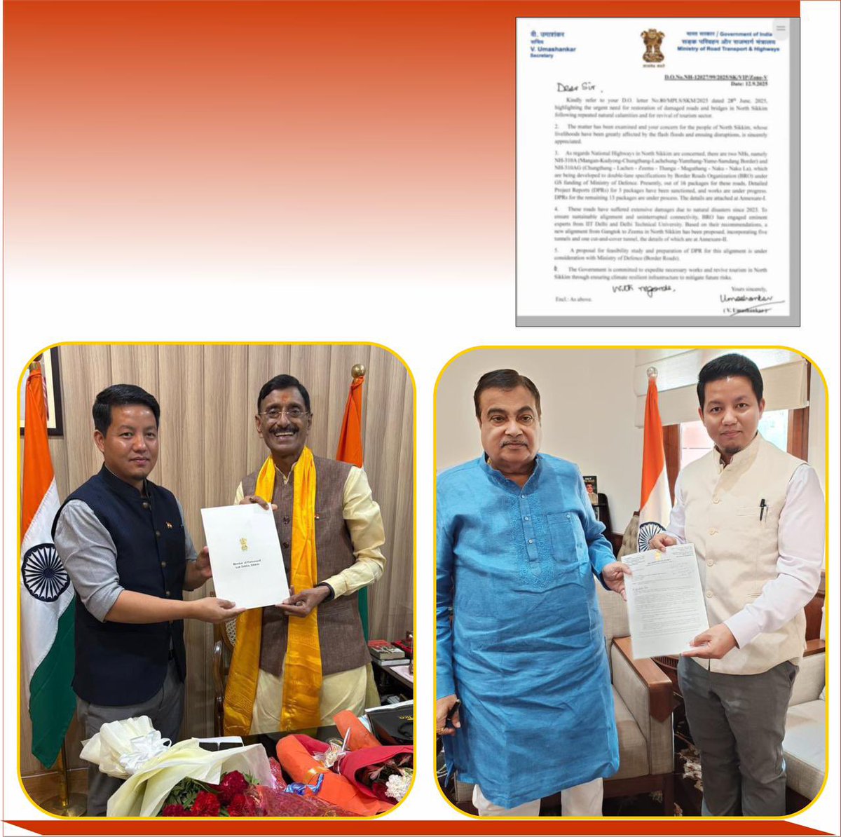 SikkimMedia's tweet image. 🚧 New Gangtok–Zeema Road Alignment Proposed

To restore connectivity in disaster-hit North Sikkim, @MORTHIndia has proposed a new Gangtok–Zeema alignment with 5 tunnels &amp;amp; 1 cut-and-cover tunnel, under consideration of @BROindia.

Proposal follows representation by MP…