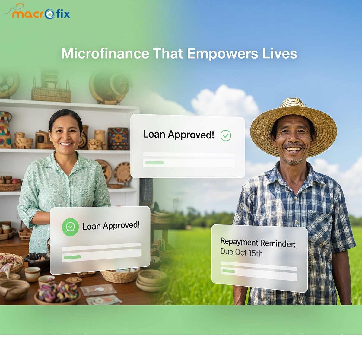 macrofix's tweet image. Microfinance ≠ paperwork.
It’s about trust, speed & inclusion.
So why are MFIs still stuck in:
📉 Spreadsheets
📉 Missed repayments
📉 Compliance chaos
Macrofix’s Odoo Microfinance System → designed to unclog operations so you can focus on impact.
( macrofix.com/odoo-software/……