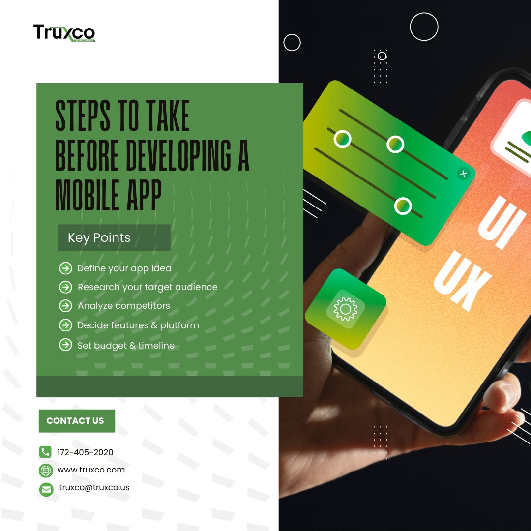 Truxco_it_tech's tweet image. 💡 Big idea? We’ll make it an app reality!

With Truxco Technologies Pvt. Ltd., get powerful, user-friendly, and growth-driven mobile apps. 📱🚀

#AppDevelopment #TruxcoTechnologies #TechSolutions