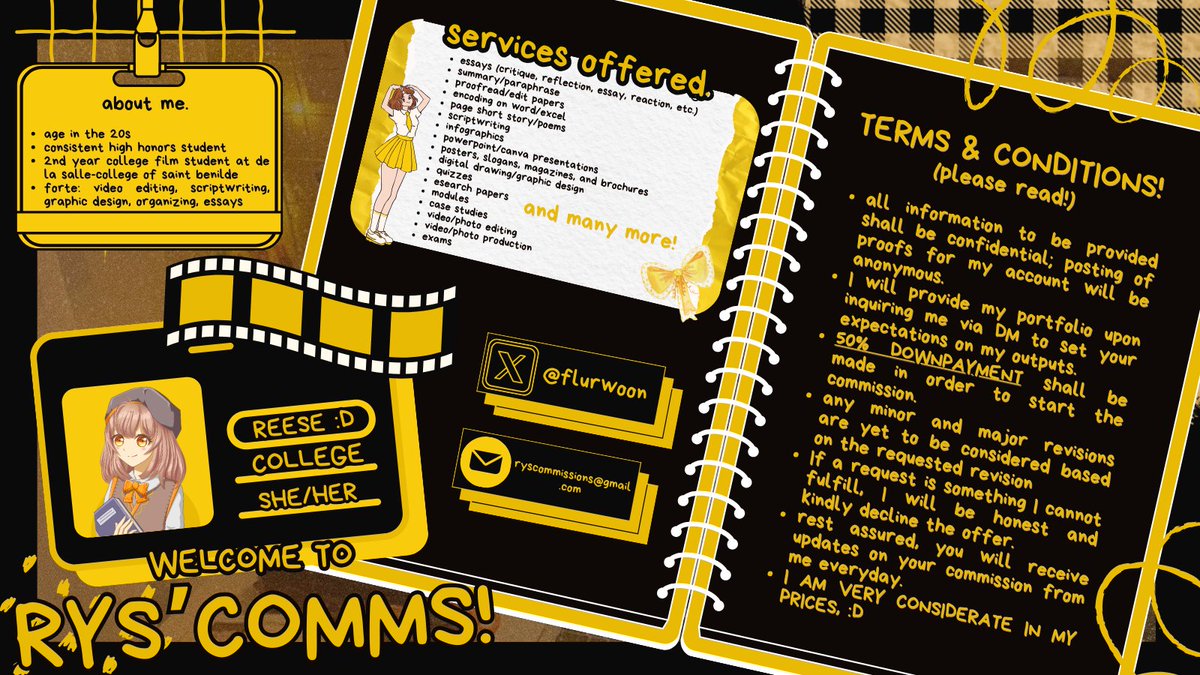 reese ☀ | academic commissions | OPEN tweet media