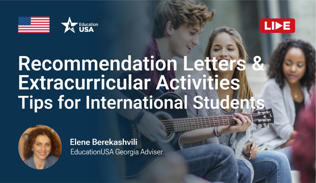 🗓 24 вересня, 15:00

Цікавитесь, як виділити свою заявку до американських закладів не лише завдяки оцінкам і результатам тестів?

Приєднуйтесь на змістовний вебінар «Рекомендаційні листи та позакласна діяльність», який проведе Елен Берекашвілі з EducationUSA в Грузії. На цьому