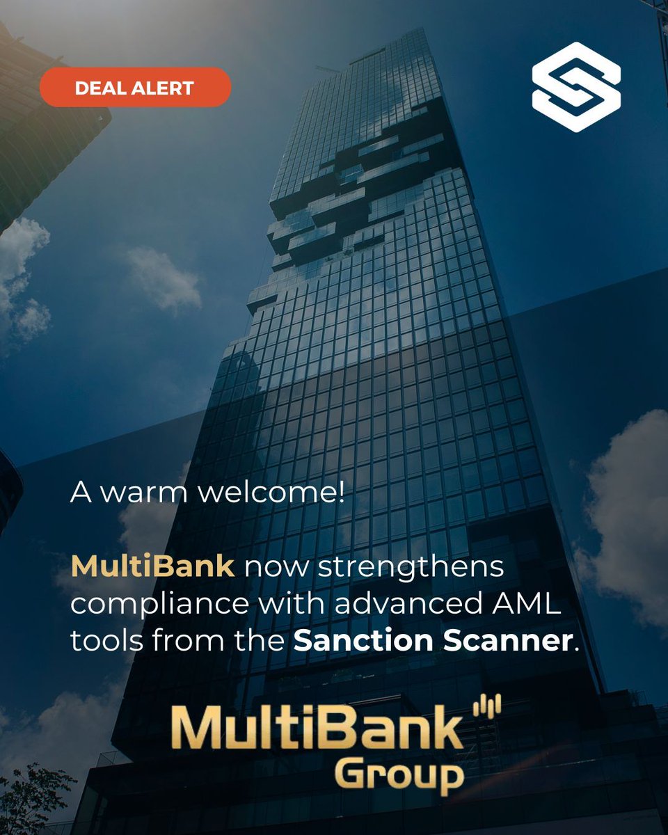 Deal Alert!

MultiBank Group has chosen Sanction Scanner for Name Screening and Ongoing Monitoring services.

We’re proud to support one of the world’s leading financial groups in strengthening compliance, reducing risks, and staying ahead in global regulatory standards.
