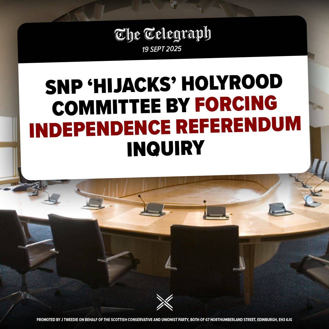 The SNP and Greens forced through an inquiry into holding an independence referendum, the same week that they blocked an inquiry into grooming gangs.

The priorities of this government are all wrong.