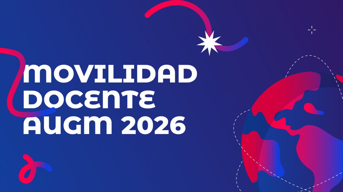 🚀🌎 Convocatoria Abierta | Movilidad Docente – Programa ESCALA AUGM
Docentes <a href="/UNCUYO/">UNCUYO</a> pueden postular para realizar una movilidad en universidades miembro de la red AUGM durante el 1° semestre 2026.
📅 Cierre: lunes 10/11 
 uncuyo.edu.ar/relacionesinte…