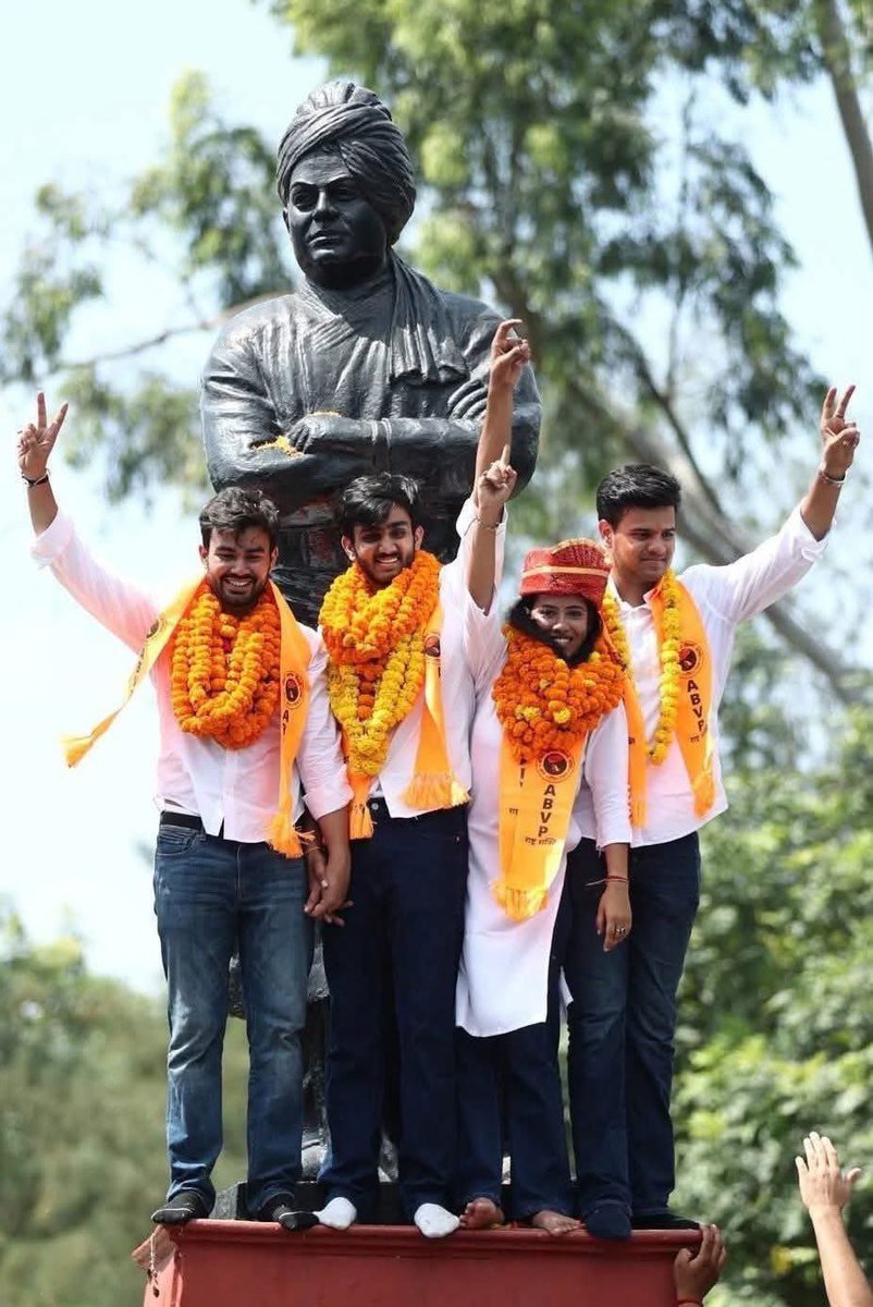 #ABVP sweeps #DUSU 
Congratulations to all winning candidates of ABVP,  it's cadres as well as all the well wishers!   #DUSUElection2025 Akhil Bharatiya Vidyarthi Parishad (ABVP)