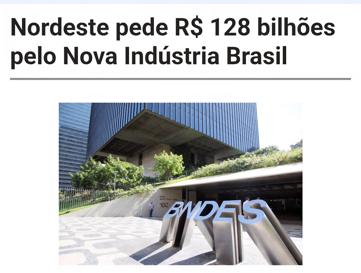 R$ 128 bilhoes de propostas para a Nova Indústria Brasil (NIB)

O edital de R$ 10 bilhões para projetos de industrialização no Nordeste, teve como resultado uma demanda de R$ 128 bilhões.

São projetos em várias áreas das 6 Missões da NIB, para fortalecer e adensar cadeias