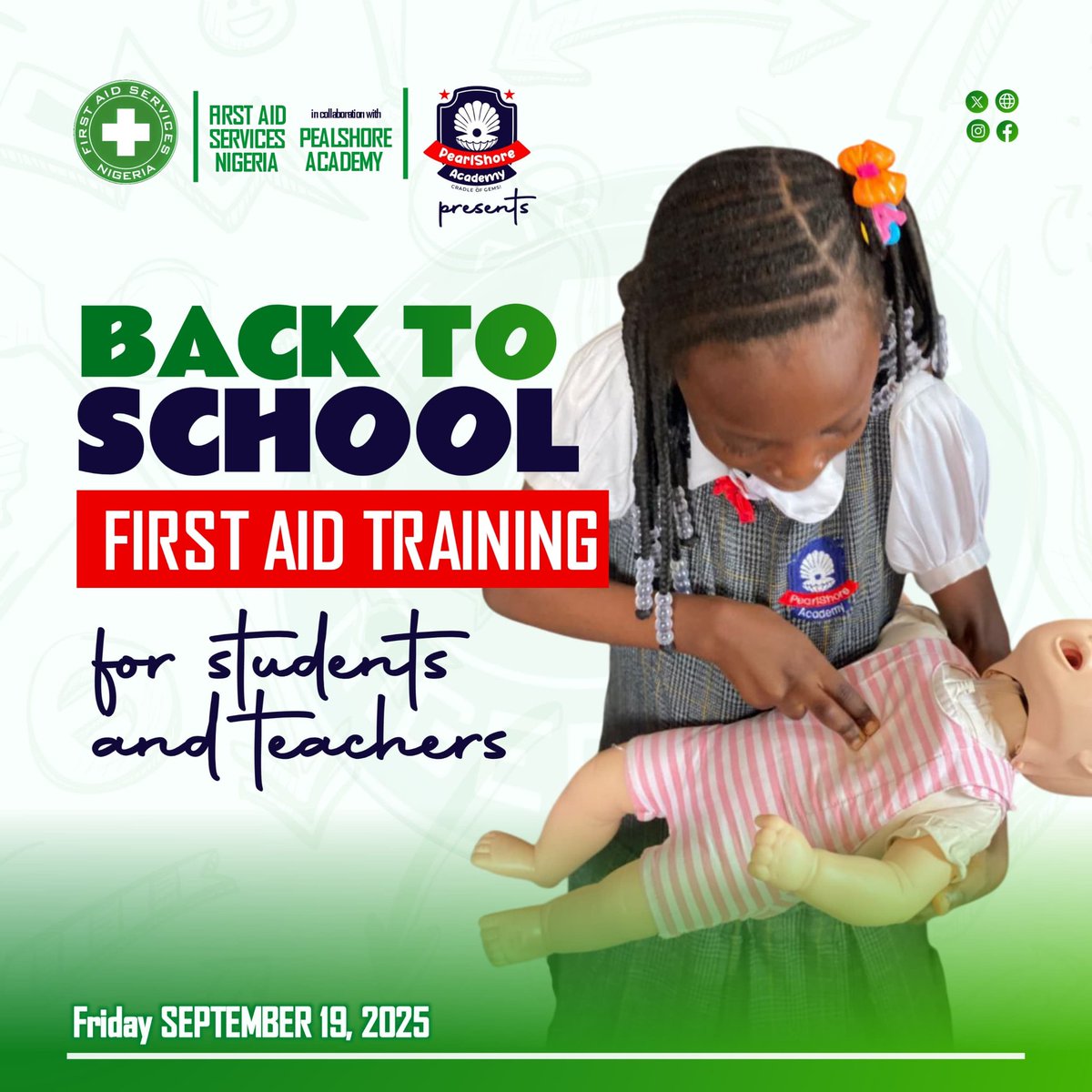 Back to School!

We are providing free #FirstAid training to students and teachers in elementary and secondary schools in Lagos as part of our ongoing effort to raise awareness of #Lifesaving skills in our community.