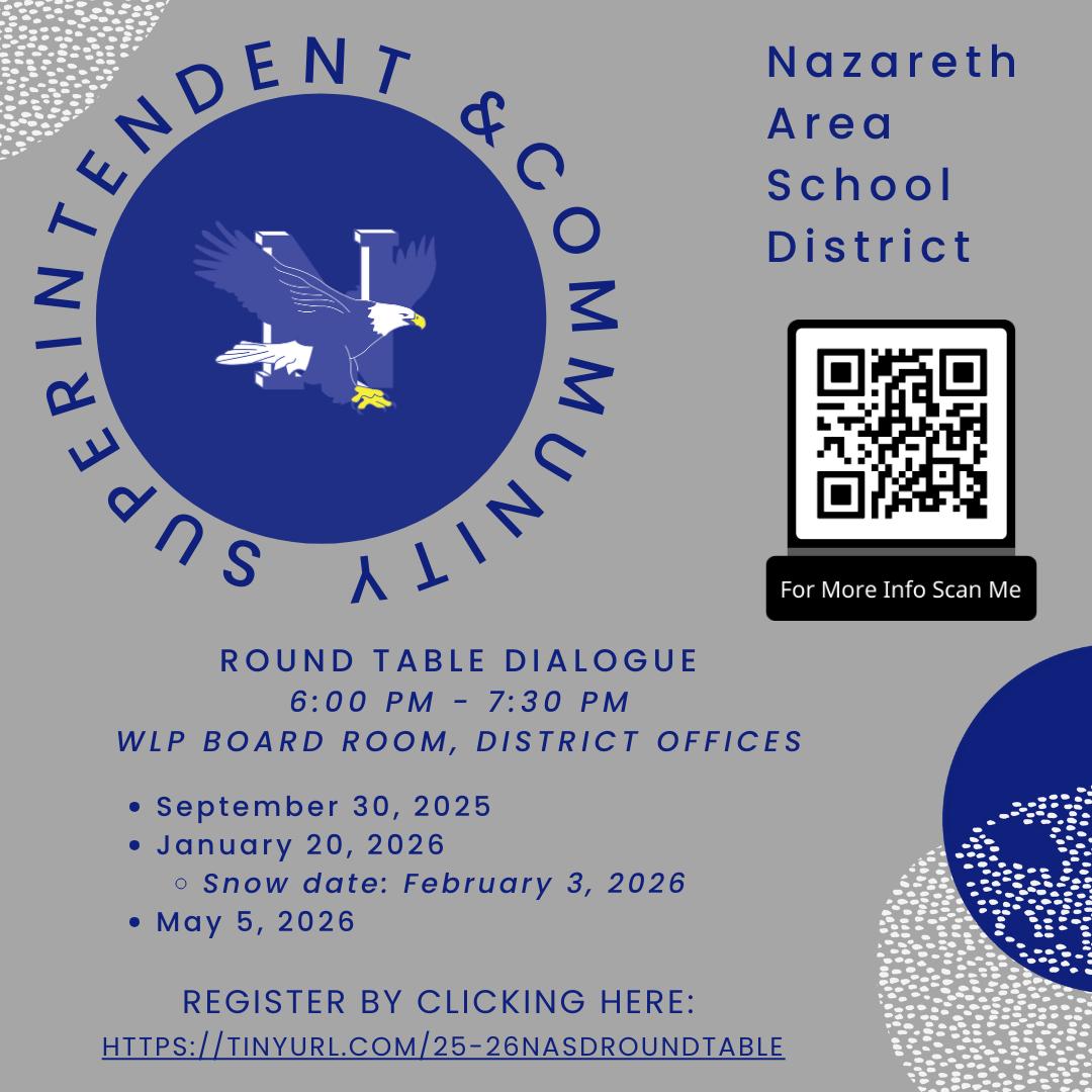 Join us for a round table discussion with Superintendent Dr. Resende.
Click the link to register.  trst.in/bY4Cu6